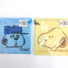 【新品未使用】スヌーピーH15×W15 顔柄ミニ巾着袋 スヌーピー オラフ 通園 通学 学用品 コップ入れ