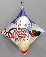 【中古】ストラップ(キャラクター) エミリア(お菓子ver.) ミニクッションストラップ 「セガ Re：ゼロから始める異世界生活 氷結の絆キャンペーン」 グッズ