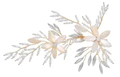 【色: Gタイプ-一点】髪留め 豪奢 水晶 ジュエリー ヘアアクセサリー クリッ