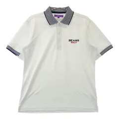 サイズ：L BEAMS GOLF ビームスゴルフ  半袖ポロシャツ  ホワイト系 [240101413869] ゴルフウェア メンズ ストスト