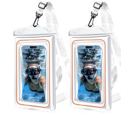 新品 防水ケース スマホ 海 2枚セット【2025強化版＆水に浮くタイプ】アイホン 水中撮影 完全防水 IPX8認定 SGS国際認証 すまほ 浮く ぼうすい 保護密封 携帯ケース 浮き輪 カバー 画面操作 水に浮く タッチ快適 スポンジ内蔵 衝撃吸収 最大7.