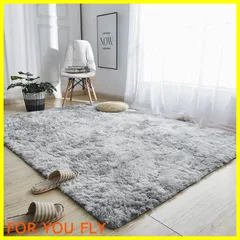 【人気商品】カーペット ラグマット 120x160cm 滑り止め付 洗えるラグ 抗菌 ふわっと手触り優しいフランネルラグ 約1.5畳 折り畳み 長方形 (グレー)