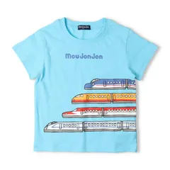 [ムージョンジョン] 子供服 乗り物プリント半袖Tシャツ (水色・120cm) M34849 [水色] [120]
