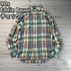 90s   Eddie Bauor   エディバウアー　チェックシャツ　ボタンダウンシャツ　  古着