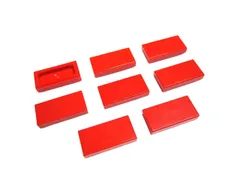レゴ★未使用！赤色の１×２タイル８点セット