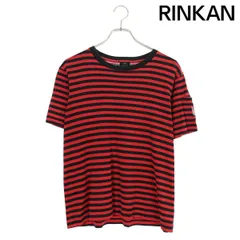 Needles ボーダー Tシャツ BLACK×RED パピヨン - メルカリ