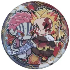 【中古】バッジ・ピンズ 煉獄杏寿郎＆猗窩座 「鬼滅の刃 キャラばんちょうこう缶バッジ 伍ノ型」