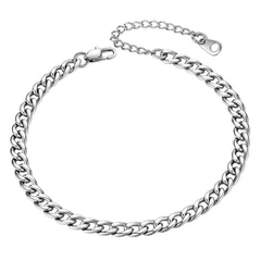 メンズ アンクレット 人気 316Lサージカルステンレス つけっぱなし 22cm+5cm レディース [ChainsHouse] アクセサリー