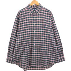 古着 ラルフローレン Ralph Lauren BIG SHIRT タータンチェック 長袖 ボタンダウンチェックシャツ メンズL相当/eaa473761