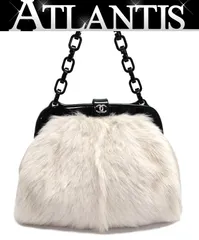 シャネル CHANEL プラチェーン がま口 ショルダーバッグ ファー 【69910】