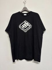 BURBERRY バーバリー TB ロゴ 半袖 Tシャツ トップス 黒 ブラック メンズ レディース Lサイズ 美品