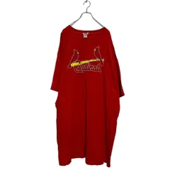 Majestic 半袖 プリントTシャツ 5XLT レッド マジェステック 超ビッグサイズ クルーネック CARDINALS 古着卸 アメリカ仕入 a604-7288