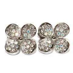 アンテプリマ ANTEPRIMA ピアス 両耳 花 フラワー ラインストーン シルバー色 /NW5 ■OFのサムネイル