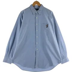 古着 ラルフローレン Ralph Lauren BLAKE ポロベア 長袖 ボタンダウンシャツ メンズXL相当/eaa536219