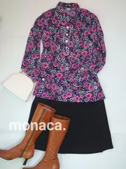 ◆昭和レトロ◆花がらブラウス