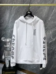 【本日限定特価】Chrome Hearts メンズ フーディー ホースシュー ジッパー ブラック/ホワイト S-XL [本日特価|新品未使用品]