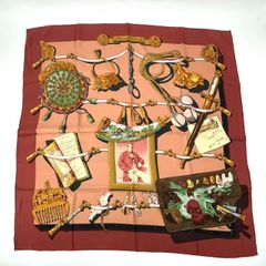 美品 HERMES エルメス スカーフ カレ90 Memoire d’Hermes エルメスの思い出  レッド