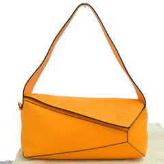 【本物保証】 布袋付 超美品 ロエベ LOEWE パズル ホーボーバッグ ワンショルダーバッグ レザー オレンジのサムネイル