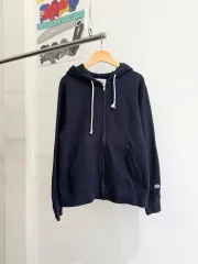 CHAMPION ネイビー ジップアップパーカー フード付き