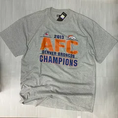 NFL公式 Team Apparel 限定 Broncos デンバー ブロンコス AFC チャンピオンズ 半袖 Tシャツ グレー