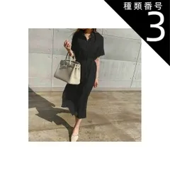 種類3：ブラック/L シャツワンピース シャツ ミモレ ミモレ丈 ロング ロング丈 マキシ マキシ丈 9分丈 袖あり 半袖 襟なし Aライン かわいい 大人可愛い きれいめ シンプル カジュアル 大人 上品 おしゃれ お洒落 かっこいい こなれ感 ラブリー キ