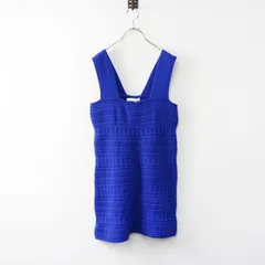 【値下げ】タグ付き ケイル KAYLE WOOL KNIT MINI DRESS ウール ニット ミニ ドレス F/ブルー トップス ビスチェ 【2400014199673】のサムネイル