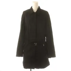 新品同様 PRADA 黒 トレンチコート ベルト付き 38 PRADA プラダ トレンチコート ブラック ナイロン ベルト付き