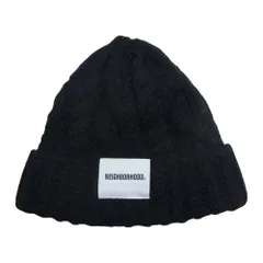 NEIGHBORHOOD ネイバーフッド 23AW 232FUNH-HT02 CABLE KNIT BEANIE ケーブル ニット ビーニー ニット帽 ブラック系 F【中古】のサムネイル