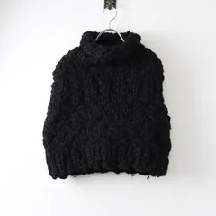 【値下げ】2024AW シーオール SEEALL ハンドメイド クロップド ニット ベスト /ブラック プルオーバー ハイネック ローゲージ【2400014394498】