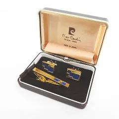 ピエールカルダン Pierre Cardin 2点セット カフスボタン タイタック カフリンクス ネクタイピン タイピン ゴールド系 アクセサリー