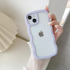 QLTYPRI iPhone 15ケース クリア TPUカバー おしゃれ 韓国 可愛い 透明 薄型 軽量 耐衝撃 スマホケース ワイヤレス充電対応 ストラップホール付き アイフォン 15 ケース 6.1インチ 対応 - パープル 0