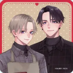 【中古】コースター 久慈明仁＆高槻冴(描き下ろし/等身) ノベルティコースター 「パーフェクトアディクション×emo cafe パフェディクカフェ」 コラボメニューご注文特典