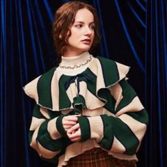POPPY ボーダーニットカーディガン ステッカー付 POPPY ボーダーニットカーディガン ステッカー付 Border knit