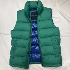 TOMMY HILFIGER ダウンベスト　S メンズ　緑　トミーヒルフィガー