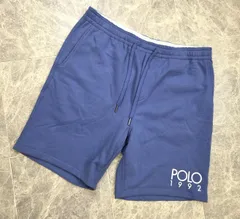 タグ付き 未使用品 POLO Ralph Lauren （ﾎﾟﾛﾗﾙﾌﾛｰﾚﾝ）スウェット 裏起毛 ハーフパンツ メンズ  ブルー 710800814003 XL