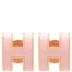 あーちゃん【試着のみ】エルメス ピアス ポップH ミニ ローズドラジェ