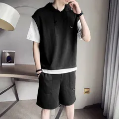 メンズ セットアップ 上下セット ワッフル 夏服 スウェット 半袖 tシャツ ハーフパンツ スポーツウエア カジュアル 吸汗速乾 韓国ファッション メンズ zhenghao81