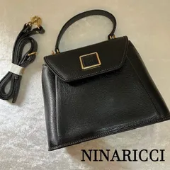 ニナリッチ　NINARICCI　2WAYハンドバック　ショルダーバッグ　ブラック　【内部一部使用不可】