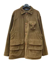 ラルフローレン Ralph Lauren 90s 90年代 ハンティングジャケット カバーオール コーデュロイ 太畝 茶色  ジャケット 無地 ブラウン Mサイズ 104MT-1984