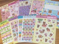 リラックマ レトロ文具 ステッカー