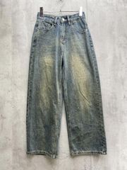 SHAGGIE シャギー SGTIG1223002 オーロララインストーン付きヴィンテージルーズ デニムパンツ sizeXS/青 ■■レディース
