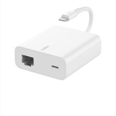 Belkin（ベルキン）Lightning toイーサネットアダプター（F8J227）Ethernet + Power Adapter with Lightning Connector　中古