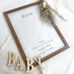 世界に一つの「命名書」　ベビーポスター　名前入れ　ニューボーンフォト　トレーシングペーパーアイテム　縦　【送料無料】