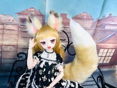 ディーラー様製 狐耳&狐しっぽセットDD*SD*MDD*DDP*DDS 狐耳&狐しっぽセット/DD*SD*MDD*DDP*DDS*MSD*40～60cmドールさん向け