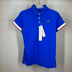 ルコックスポルティフ le coq sportif ゴルフ 半袖ポロシャツ レディース 青 レディース L サイズ ナイロン