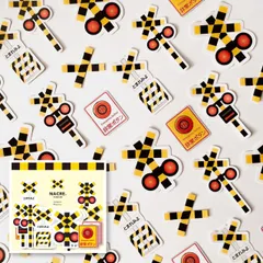 【新作】ふみきりいっぱい！フレークシール②