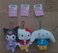 サンリオ シナモロール ハローキティ クロミ レインコート ぬいぐるみ キーホルダー