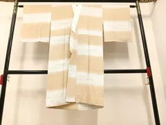 平和屋着物●長襦袢　無双仕立て　霞文　正絹　逸品　AAAY8617ph