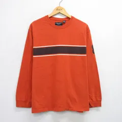 XL/古着 アメリカンイーグル 長袖 Tシャツ メンズ 8 コットン クルーネック オレンジ 25jul29 中古