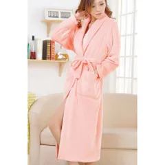 ☆ ピンク ☆ ふわふわバスローブ ルームウェア ykbthrobe バスローブ タオル地 レディース ママ ガウン タオルローブ メンズ ユニセックス 男女兼用 パイル タオル マイクロファイバー フランネル生地 厚手 厚地 ナイトガウン カーディガン